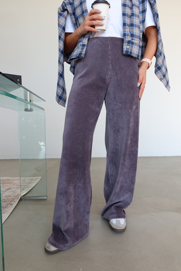 Kendinden Fitilli Kadife Pantolon