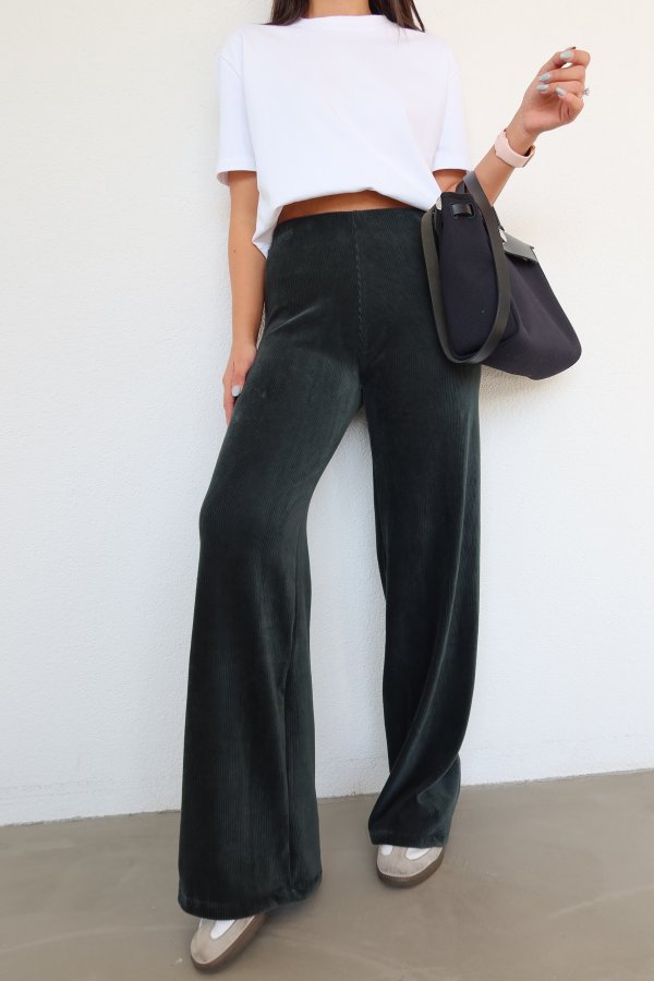 Kendinden Fitilli Kadife Pantolon