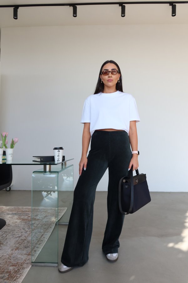 Kendinden Fitilli Kadife Pantolon