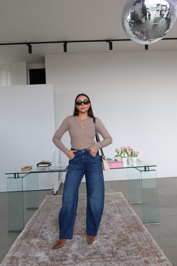 Taşlamalı Tappered Jean