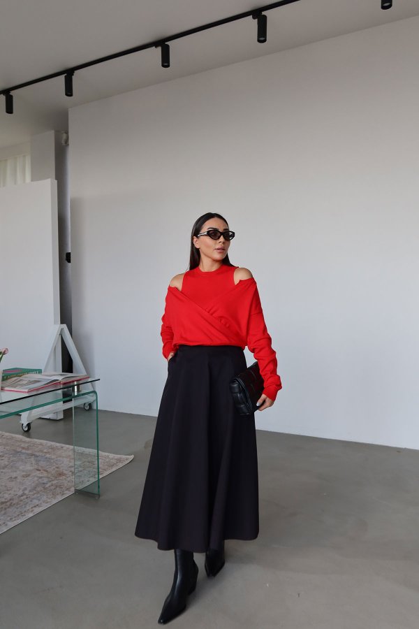 Beli Lastikli Uzun Çan Etek