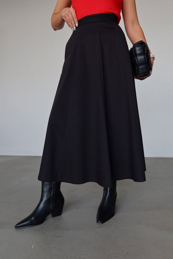 Beli Lastikli Uzun Çan Etek