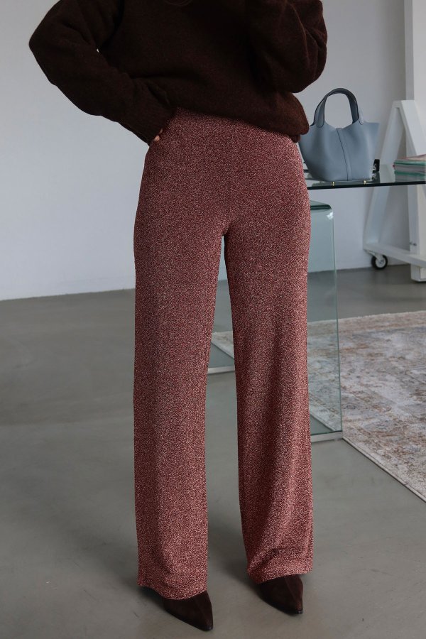 Beli Lastikli Simli Pantolon