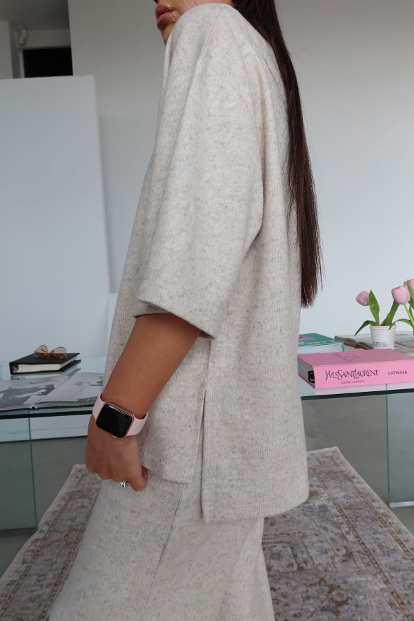 Önü Kısa Arkası Uzun Triko Bluz Pantolon Takım