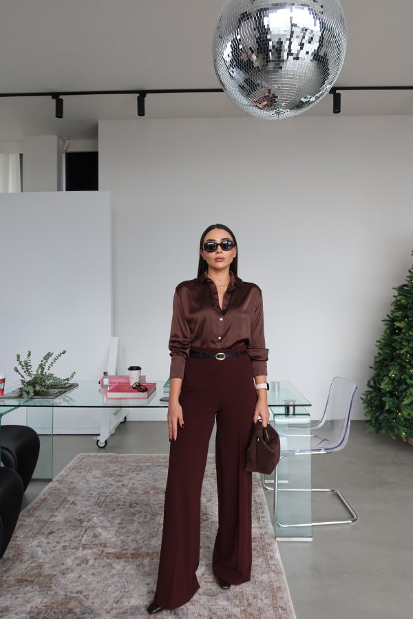 Yüksek Bel Ekstra Bol Paça Palozzo Pantolon