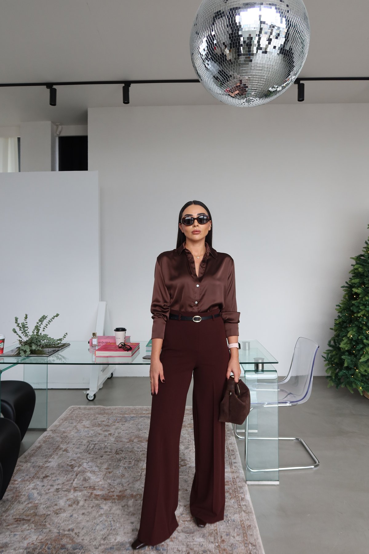 Yüksek Bel Ekstra Bol Paça Palozzo Pantolon