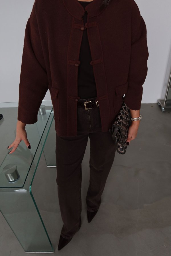 Yıkamalı Süet Kemerli Wideleg Jean