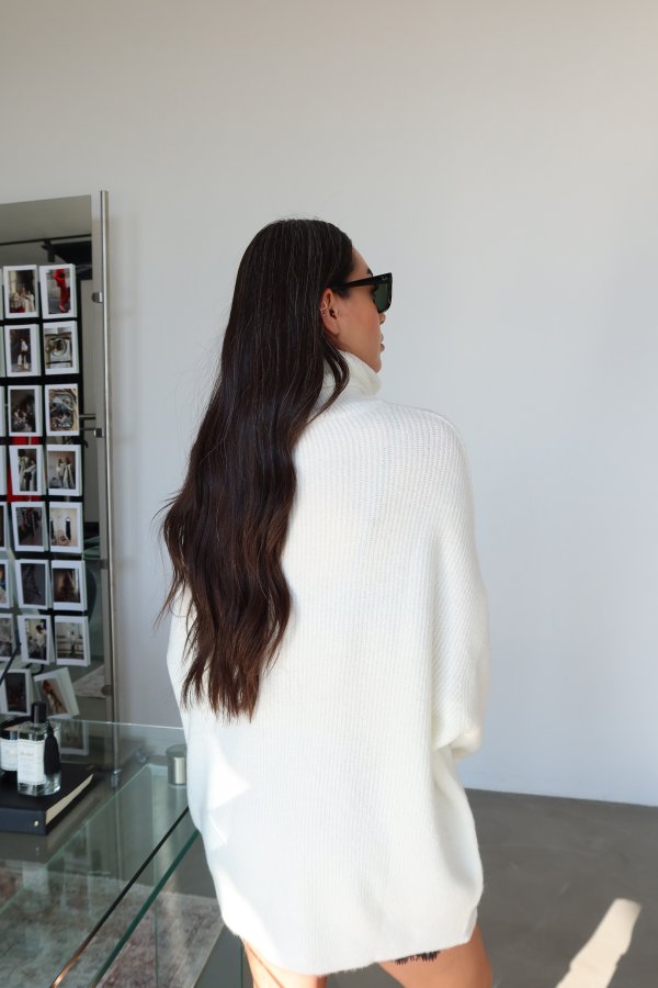 Balıkçı Yaka Oversize Kazak