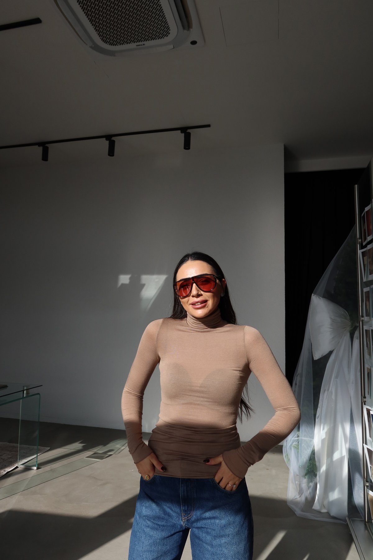 Balıkçı Yaka Kaşmir Bluz