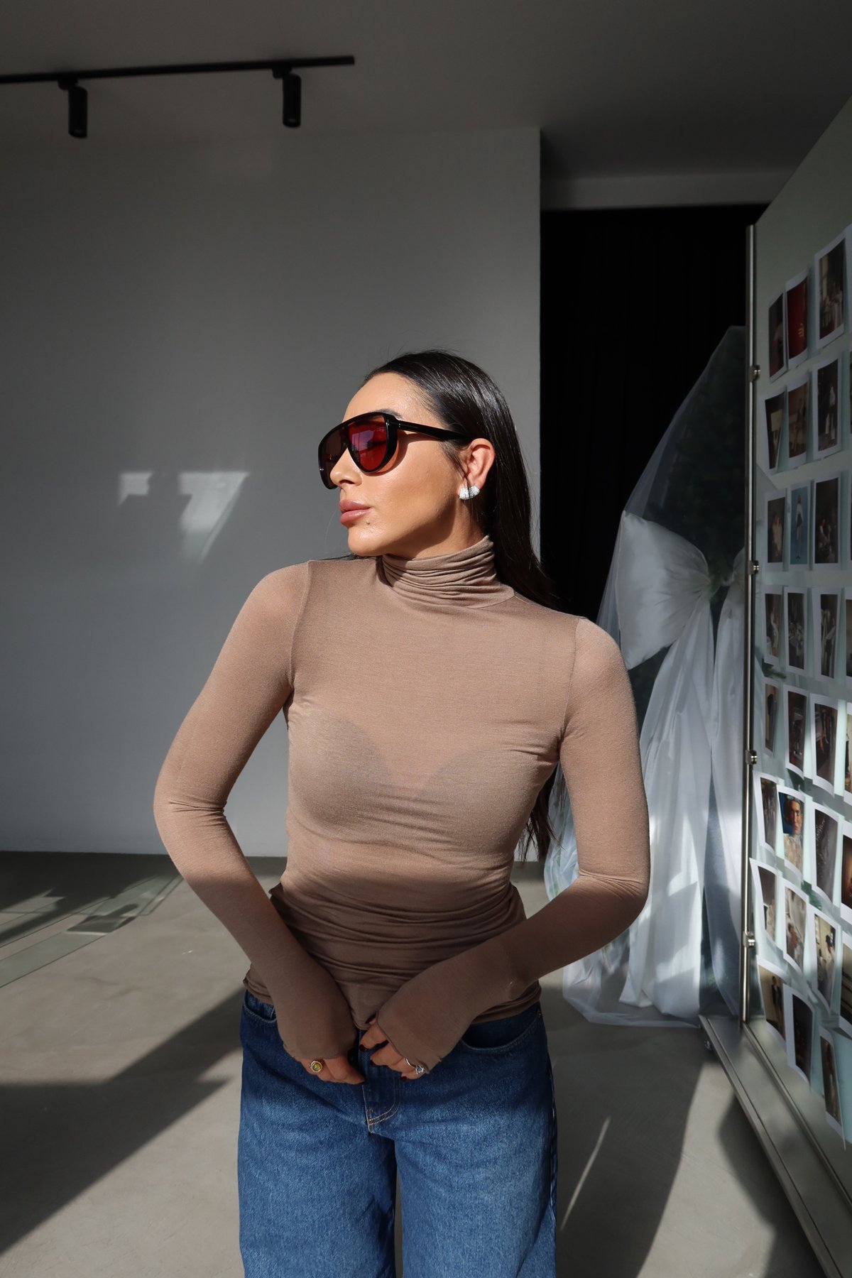 Balıkçı Yaka Kaşmir Bluz