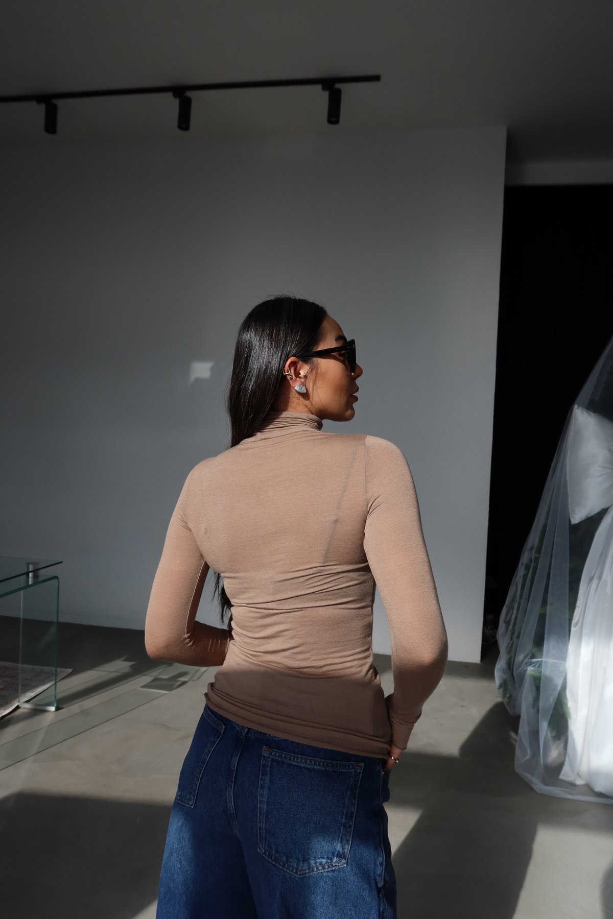 Balıkçı Yaka Kaşmir Bluz