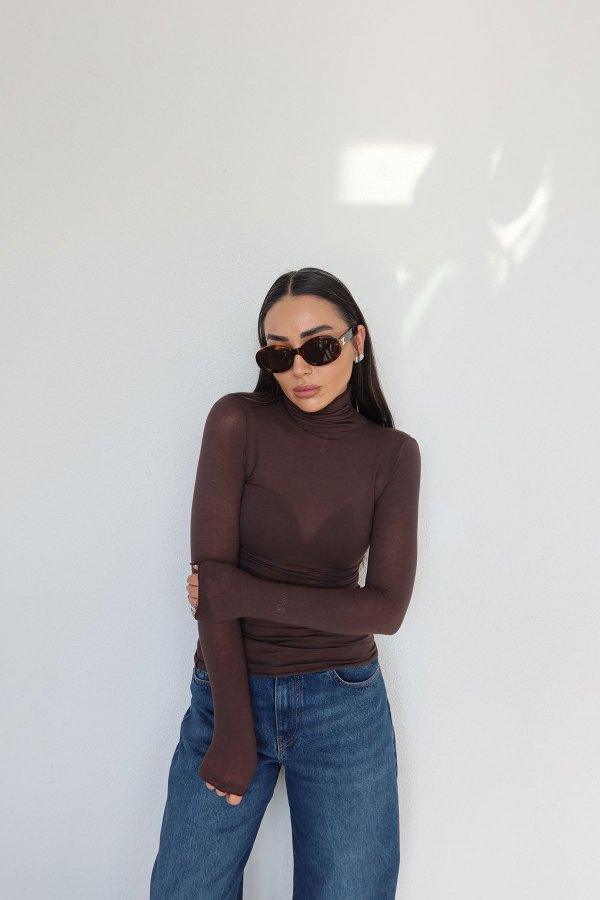 Balıkçı Yaka Kaşmir Bluz