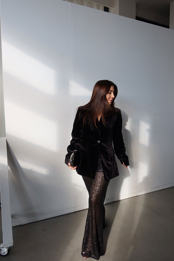 Pul Payetli İspanyol Paça Pantolon