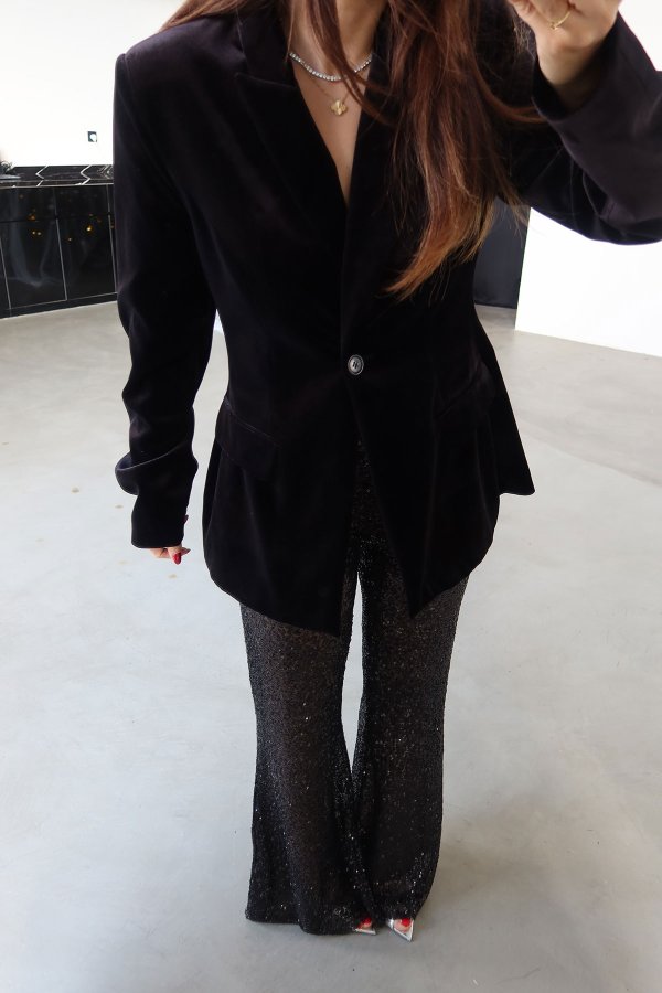 Pul Payetli İspanyol Paça Pantolon