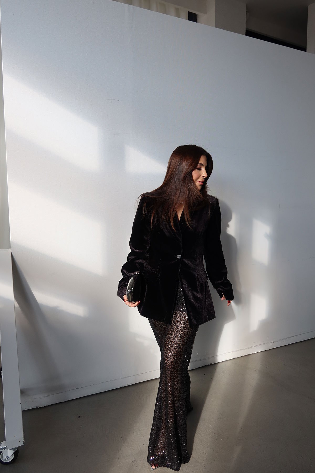 Pul Payetli İspanyol Paça Pantolon