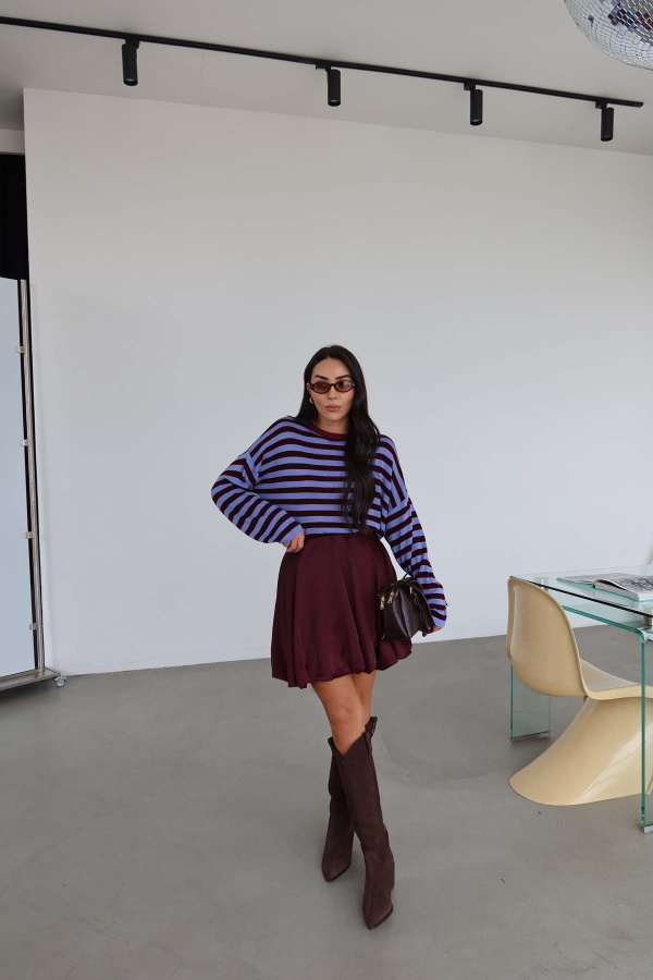 Ö.Ö Saten Mini Balon Etek