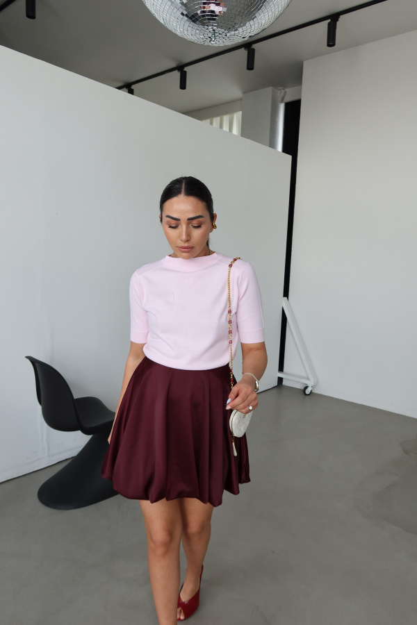 Ö.Ö Saten Mini Balon Etek