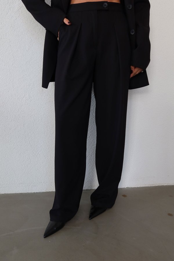 Kruvaze Yaka Ceket Pantolon Takım