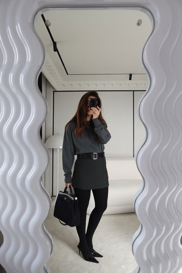 Kalın Kemerli Basic Mini Şort Etek