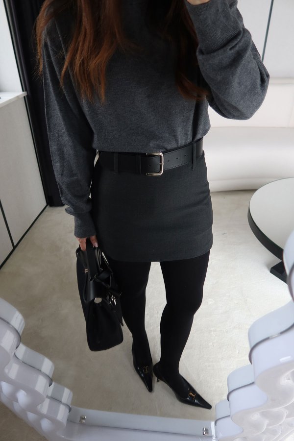 Kalın Kemerli Basic Mini Şort Etek