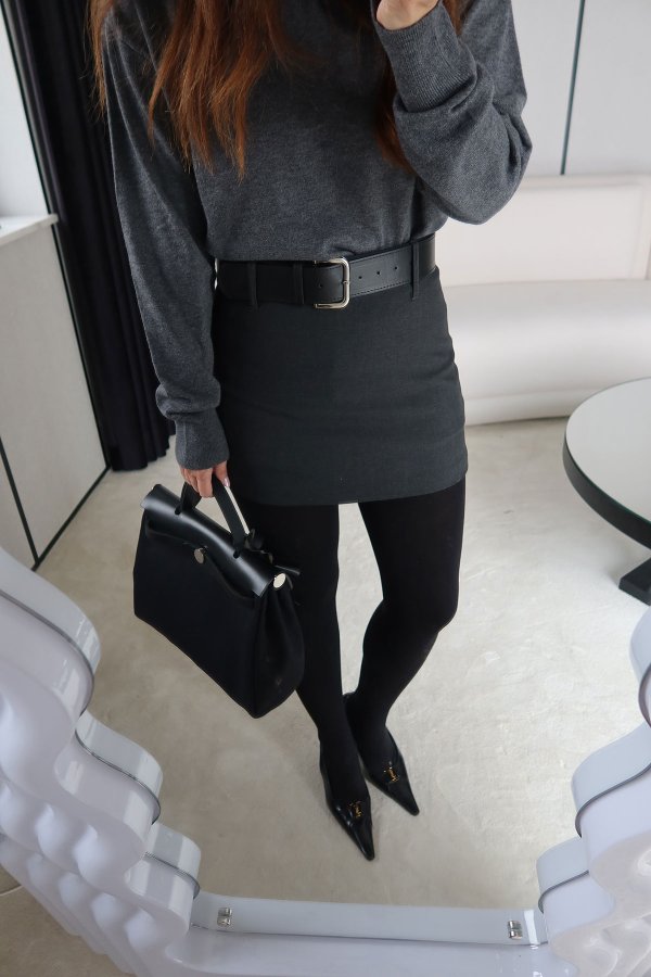 Kalın Kemerli Basic Mini Şort Etek