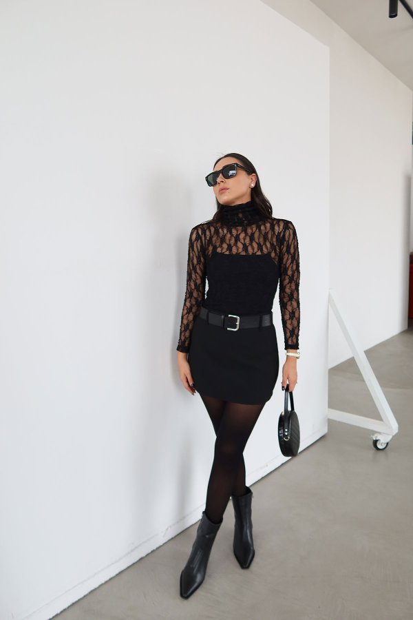 Kalın Kemerli Basic Mini Şort Etek