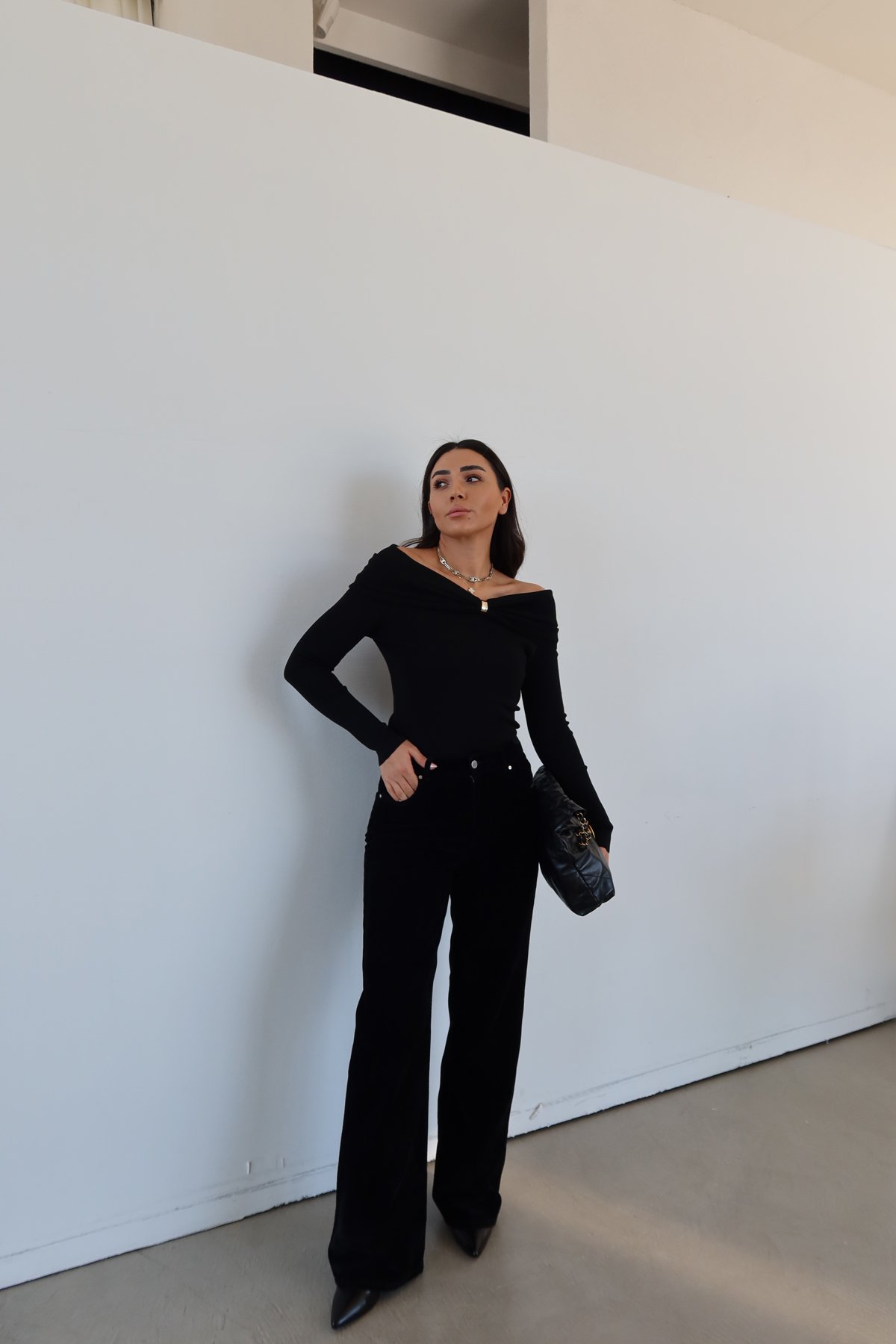 Flok Kaplama Wideleg Pantolon