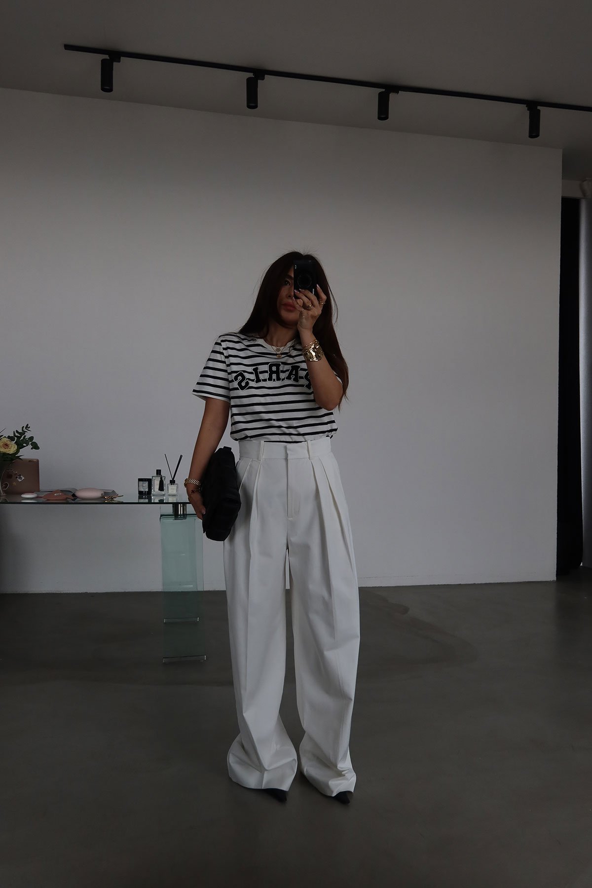 Çift Pileli Geniş Kalıp Pantolon