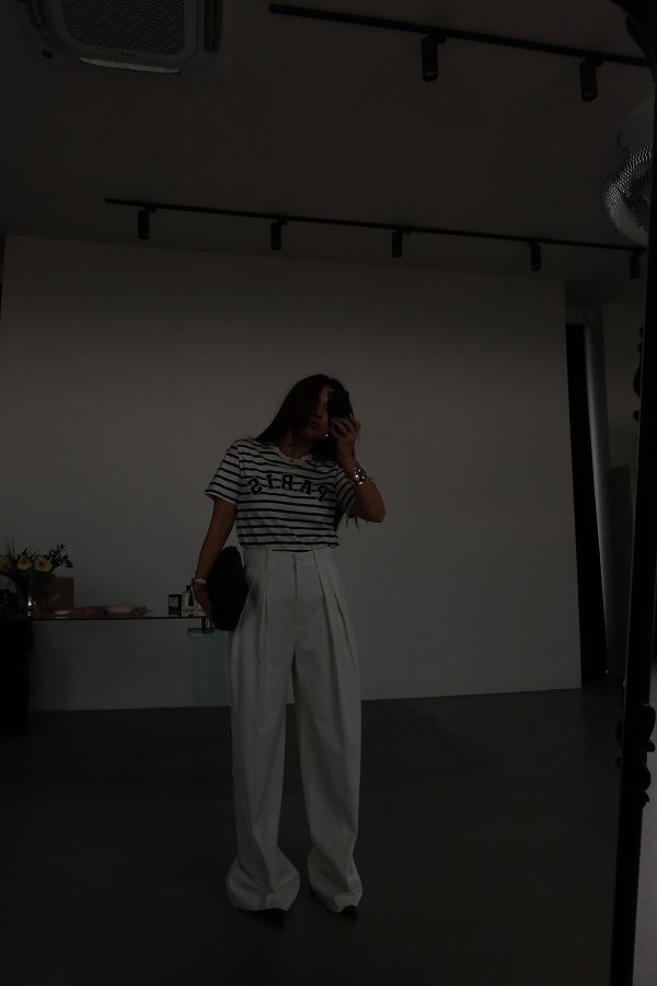 Çift Pileli Geniş Kalıp Pantolon