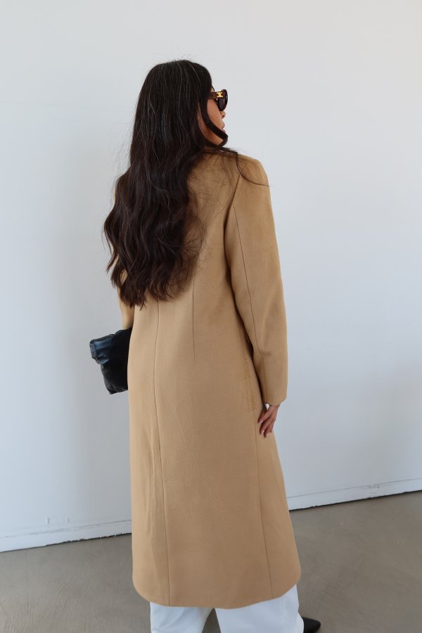 3 Cepli Armalı Uzun Kaşe Kaban