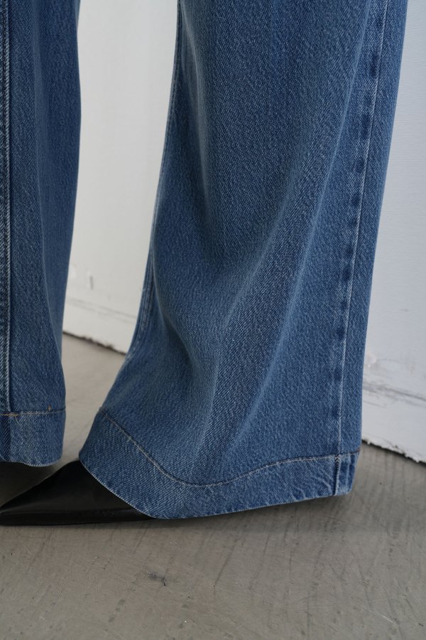 Dökümlü Kumaş Wideleg Jean