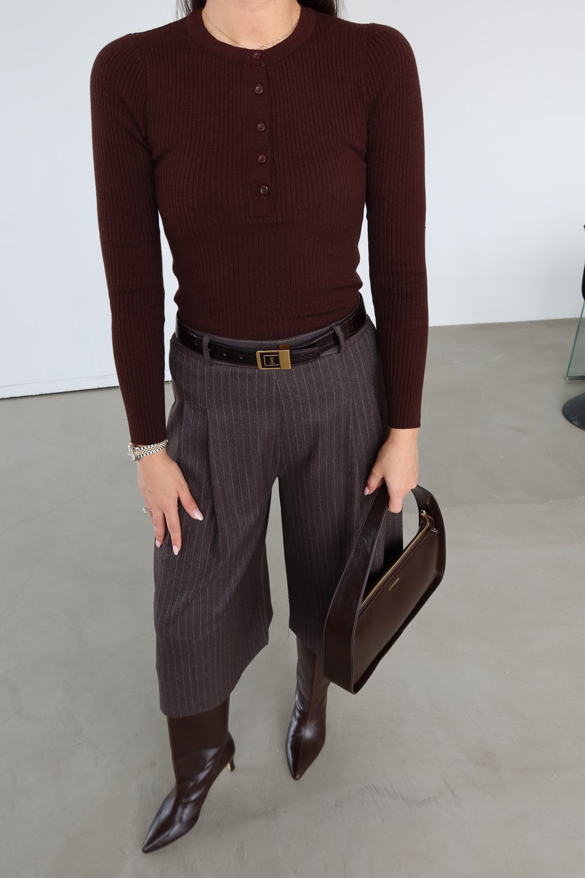 Çizgili Kapri Şort