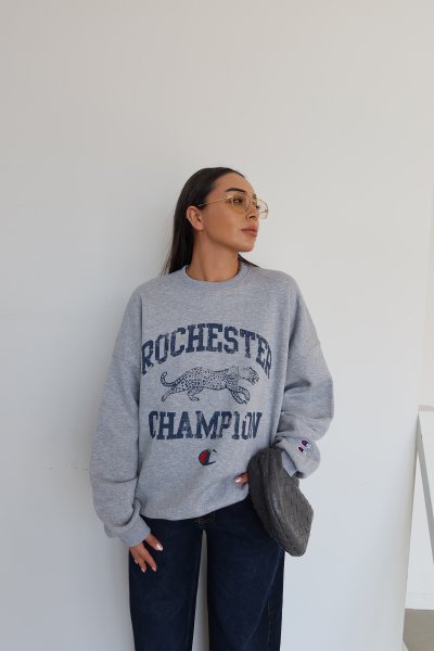 Önü Baskılı Oversize Sweat