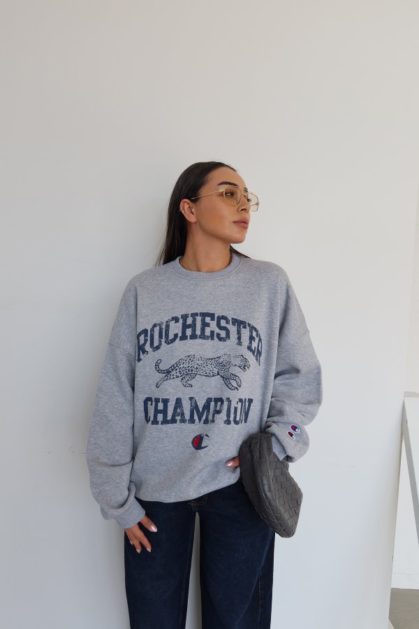 Önü Baskılı Oversize Sweat