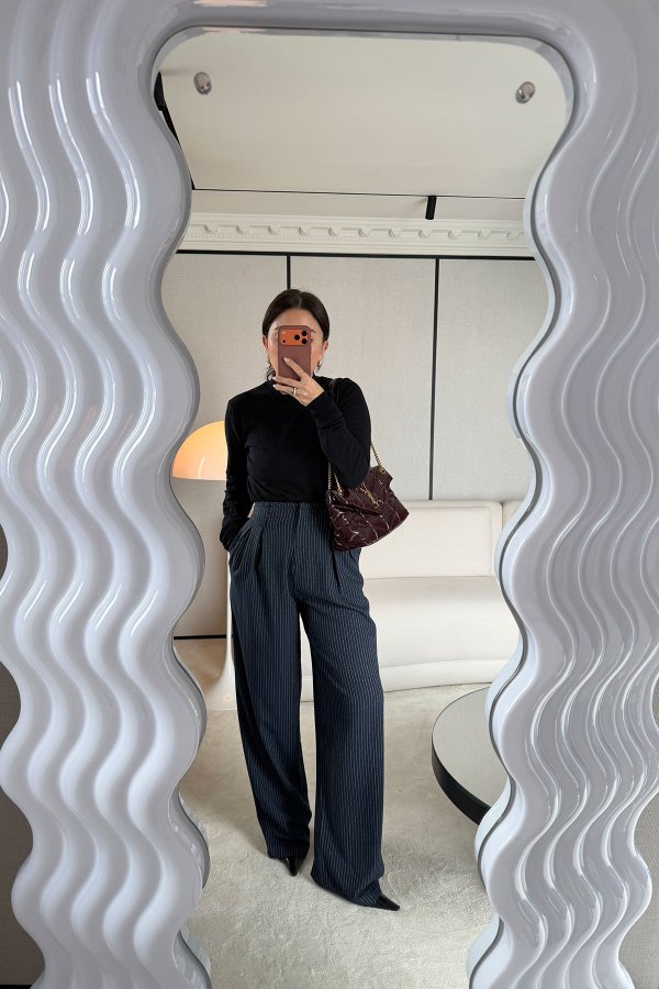 Çizgili Palazzo Pantolon