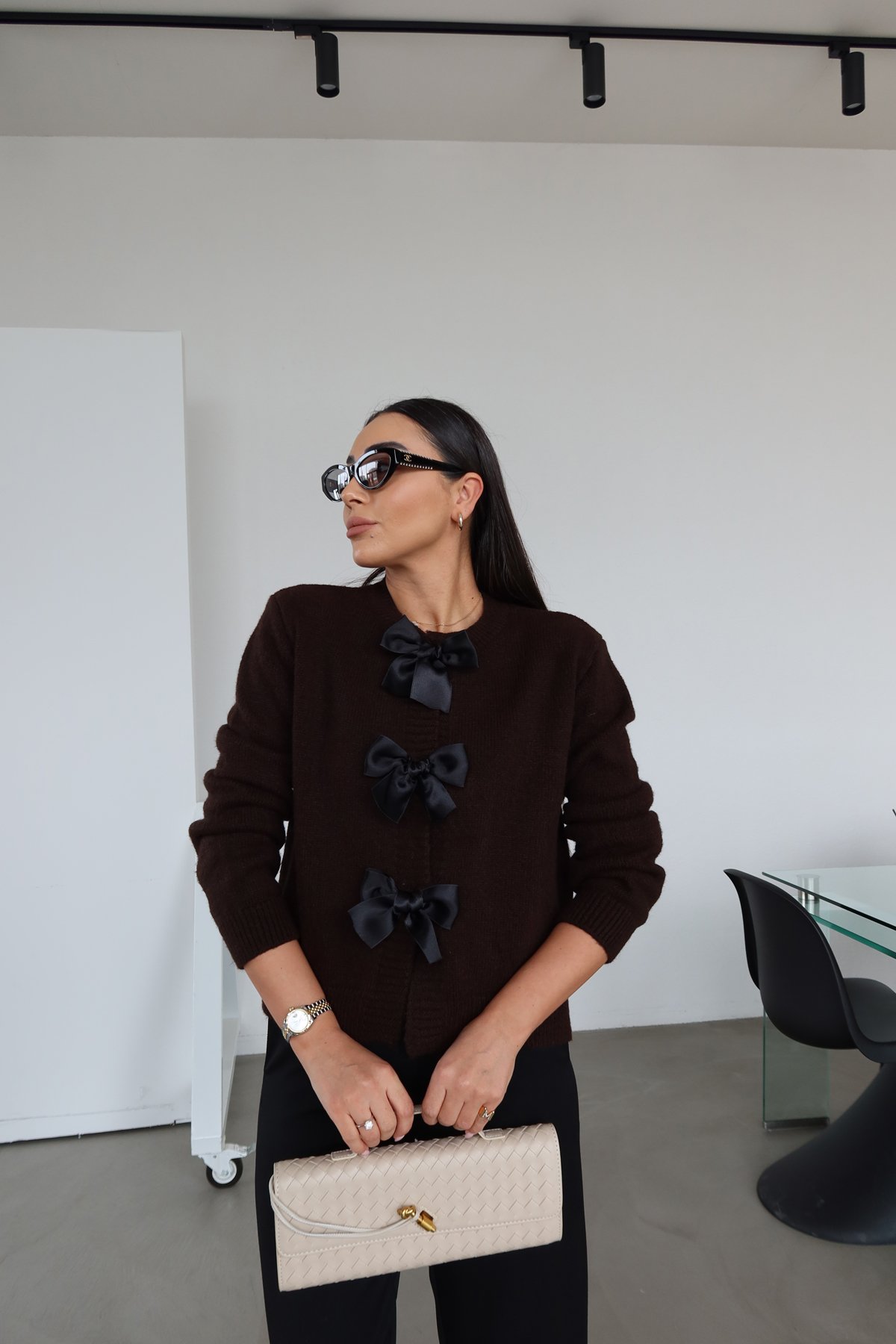 Fiyonk Aksesuarlı Hırka