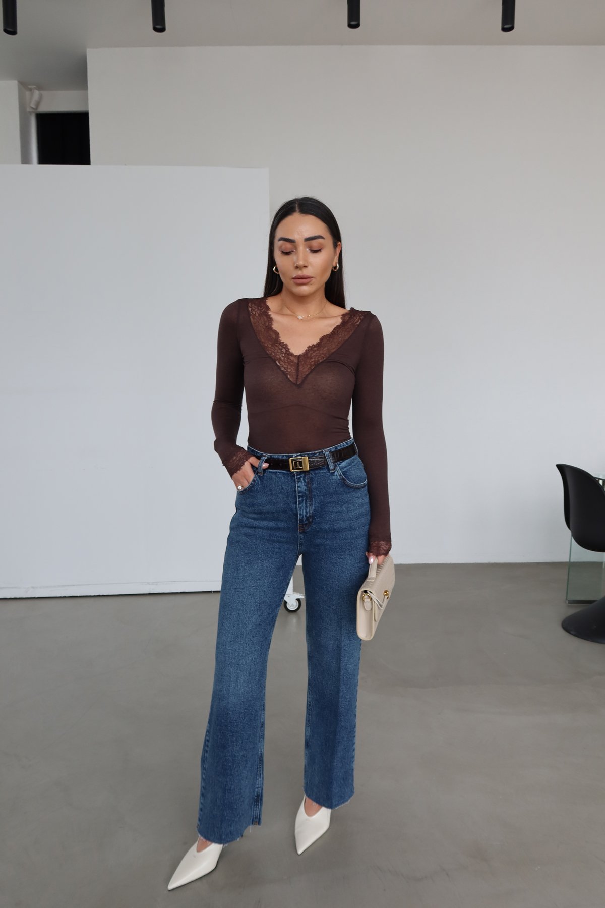 Paçası Kesik Straight Fit Jean