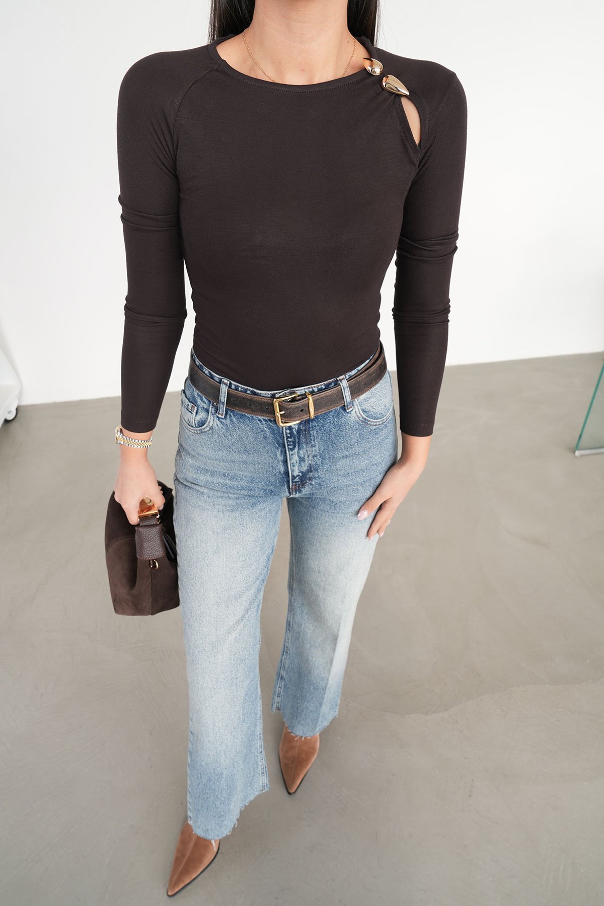 Paçası Kesik Straight Fit Jean