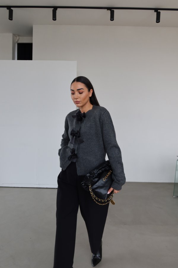 Pileli Tok Doku Premium Pantolon