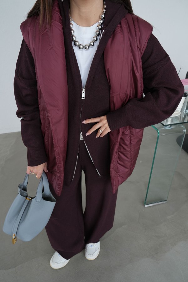 Triko Detaylı Şişme Yelek