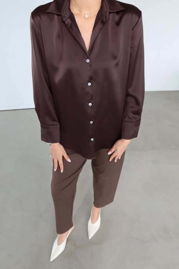 Tok Doku Saten Gömlek