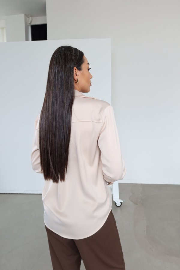 Tok Doku Saten Gömlek