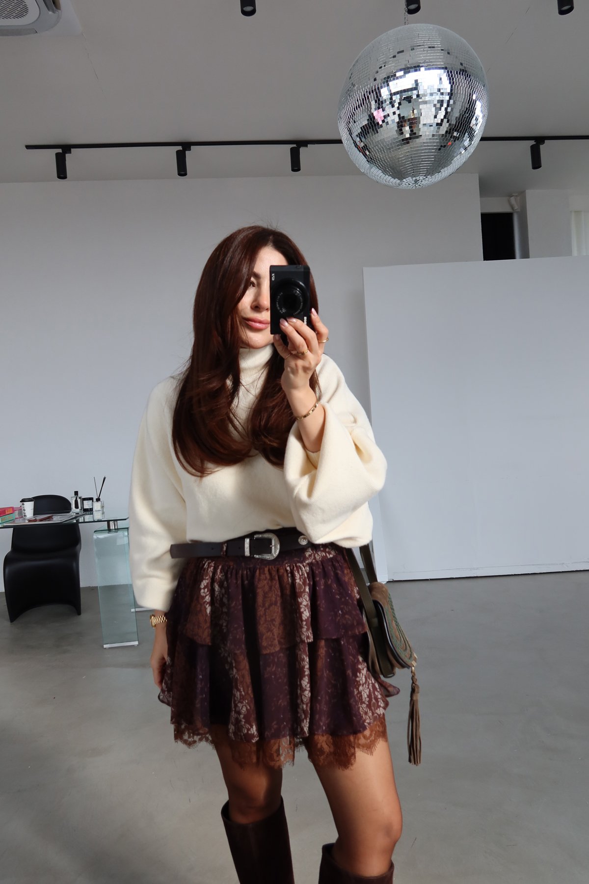 Kat Kat Altı Dantelli Premium Mini Etek