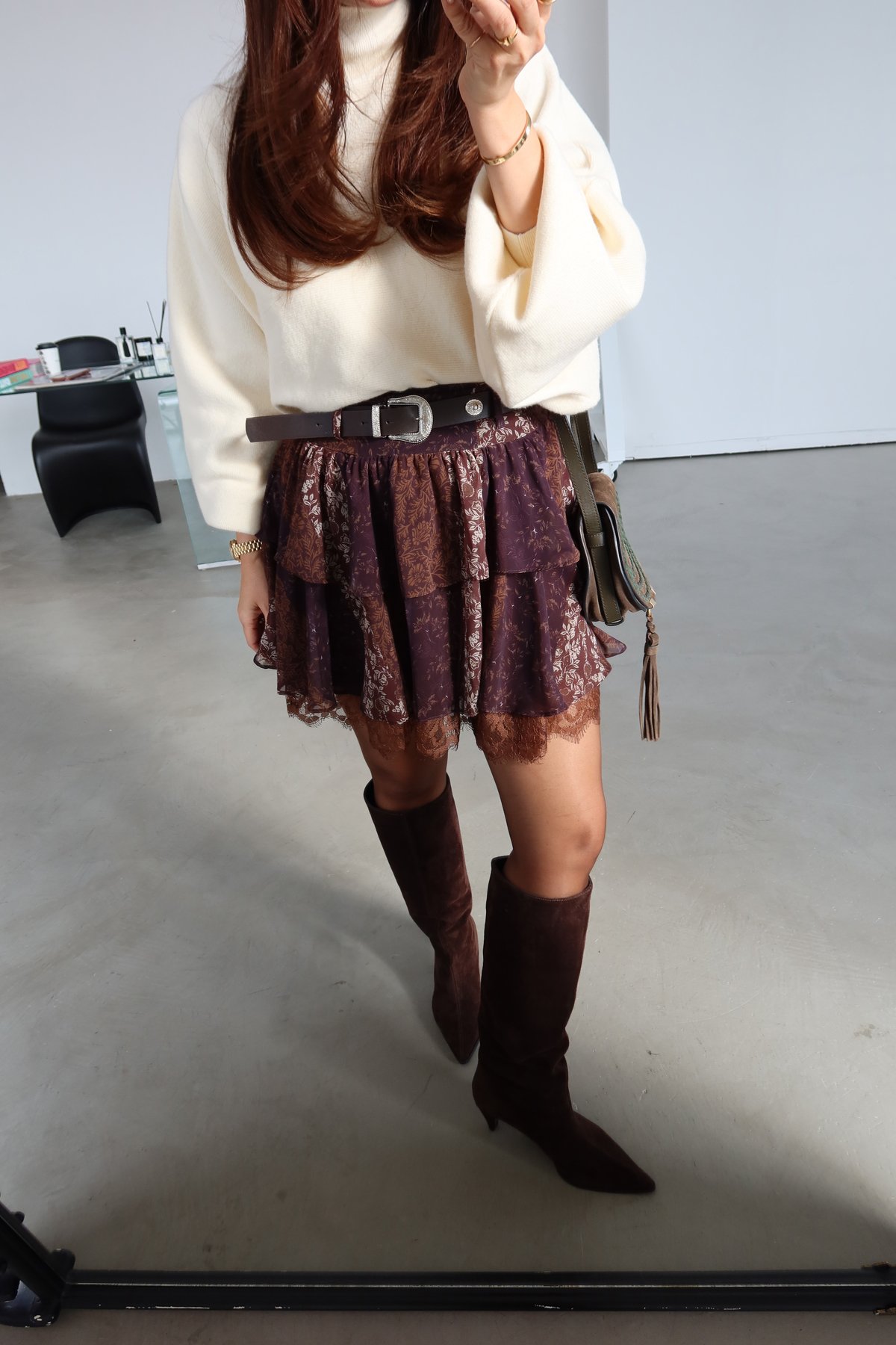 Kat Kat Altı Dantelli Premium Mini Etek