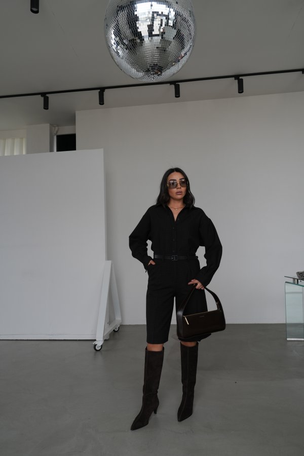 Tok Doku Ekoseli Bermuda Şort