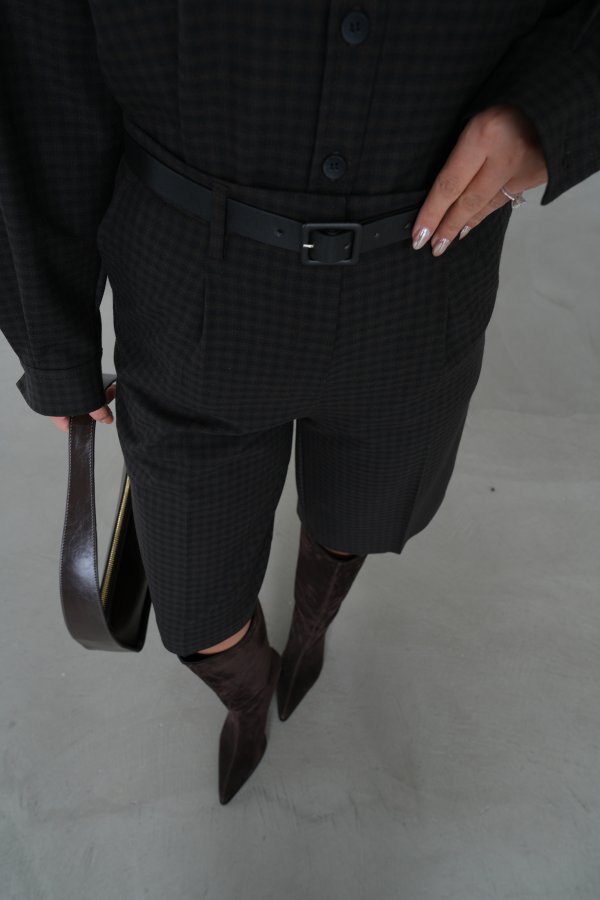 Tok Doku Ekoseli Bermuda Şort