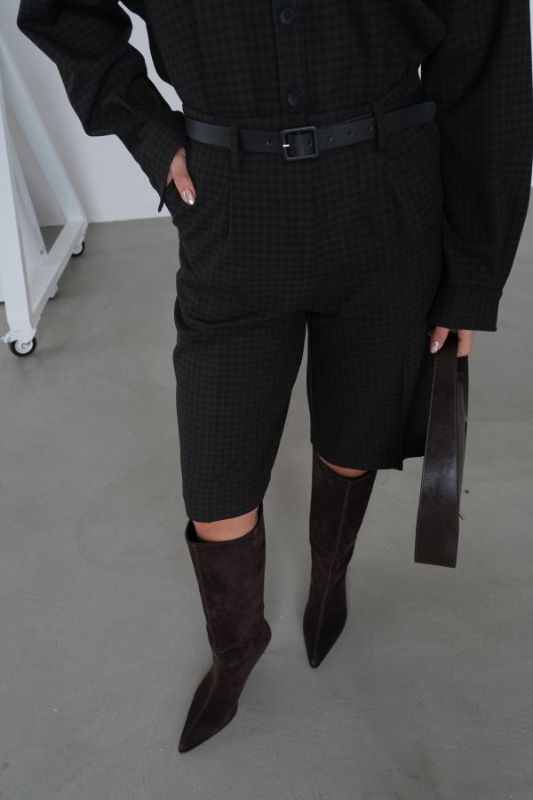 Tok Doku Ekoseli Bermuda Şort