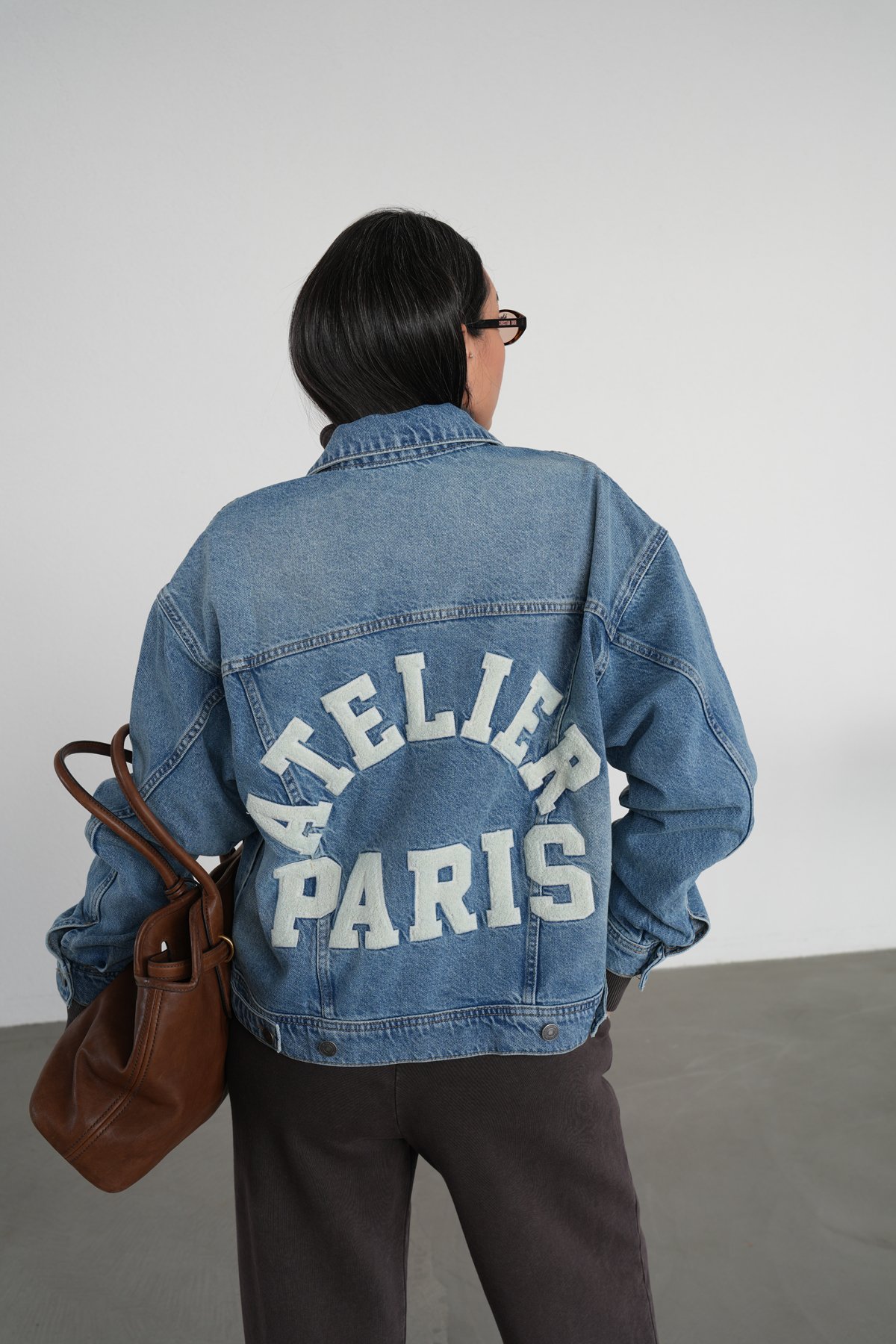 Çift Cepli Taşlamalı Basic Denim Ceket