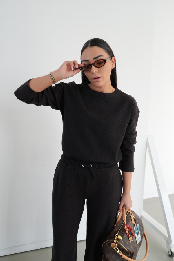 Kendinden Fitilli Triko Bluz Takım