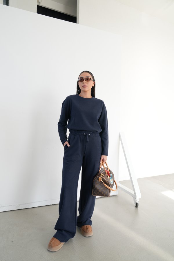 Kendinden Fitilli Triko Bluz Takım